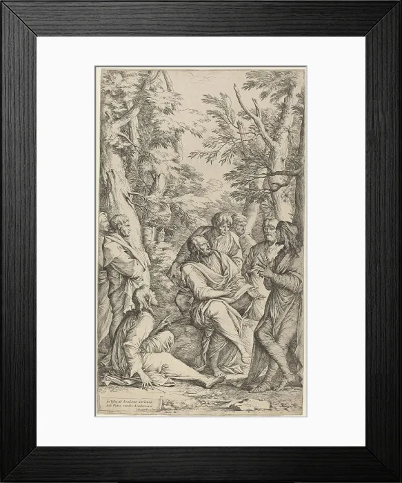 Framed Print : The Academy of Plato. Creator: Salvator Rosa Framed Print : The Academy of Plato. Creator: Salvator Rosa