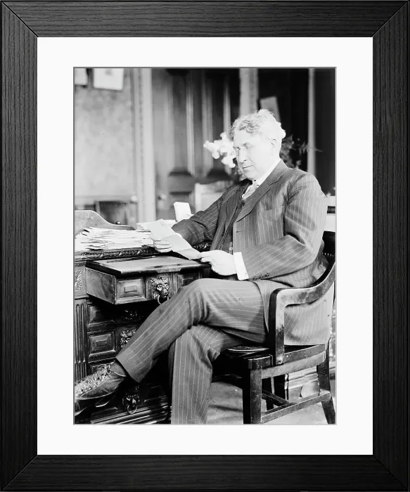 Framed Print : Lindley M. Garrison, Secretary of War, at Desk, 1913. Creator: Harris & Ewing. Lindley M. Garrison, Secretary of War, at Desk, 1913. Creator: Harris & Ewing Framed Print : Lindley M. Garrison, Secretary of War, at Desk, 1913. Creator: Harris & Ewing. Lindley M. Garrison, Secretary of War, at Desk, 1913. Creator: Harris & Ewing