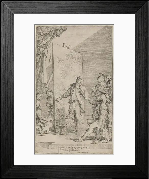 Framed Print : Alexander in the Studio of Apelles, c. 1662. Creator: Salvator Rosa Framed Print : Alexander in the Studio of Apelles, c. 1662. Creator: Salvator Rosa