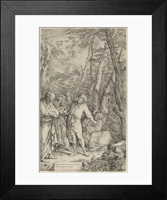 Framed Print : Diogenes Casting away his Bowl, 1662. Creator: Salvator Rosa Framed Print : Diogenes Casting away his Bowl, 1662. Creator: Salvator Rosa