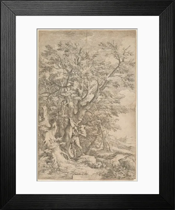 Framed Print : The Rescue of the Infant Oedipus, 1663. Creator: Salvator Rosa Framed Print : The Rescue of the Infant Oedipus, 1663. Creator: Salvator Rosa