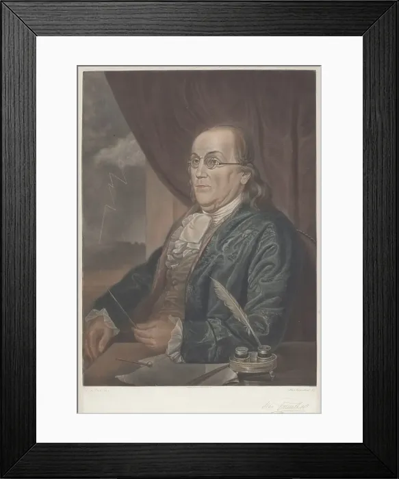 Framed Print : Benjamin Franklin, 1901. Creator: Max Rosenthal Framed Print : Benjamin Franklin, 1901. Creator: Max Rosenthal