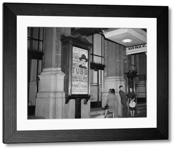 Framed Print : Ernest Tubb poster, Carnegie Hall, New York, N.Y. Sept. 18-19, 1947. Creator: William Paul Gottlieb Framed Print : Ernest Tubb poster, Carnegie Hall, New York, N.Y. Sept. 18-19, 1947. Creator: William Paul Gottlieb