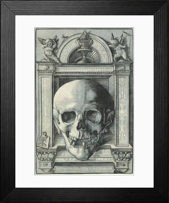 Framed Print : Skull, 1520. Creator: Hans Wechtlin the Elder Framed Print : Skull, 1520. Creator: Hans Wechtlin the Elder