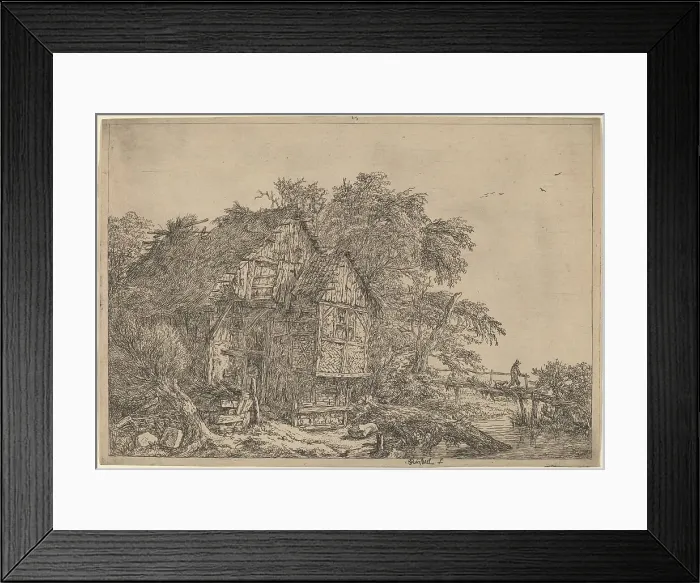 Framed Print : The Little Bridge. Creator: Jacob van Ruisdael Framed Print : The Little Bridge. Creator: Jacob van Ruisdael