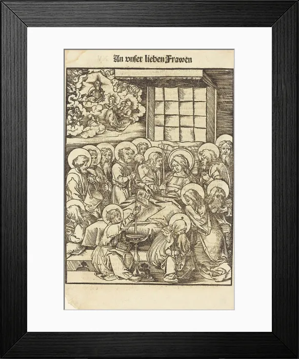 Framed Print : Death of the Virgin. Creator: Hans Wechtlin the Elder