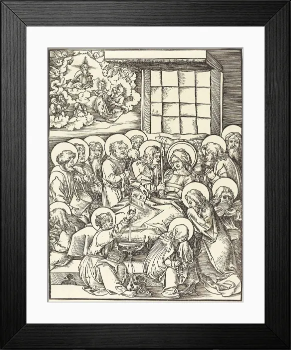 Framed Print : Death of the Virgin. Creator: Hans Wechtlin the Elder Framed Print : Death of the Virgin. Creator: Hans Wechtlin the Elder
