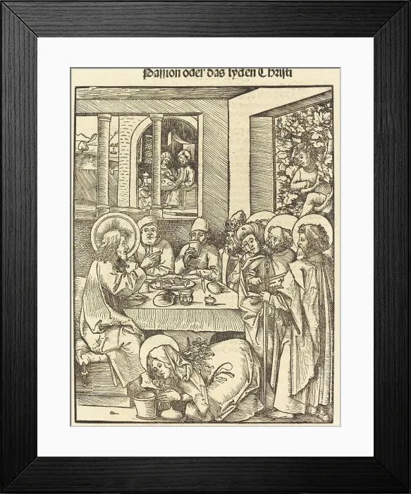 Framed Print : Mary Magdalen Washing Feet of Christ. Creator: Hans Wechtlin the Elder Framed Print : Mary Magdalen Washing Feet of Christ. Creator: Hans Wechtlin the Elder