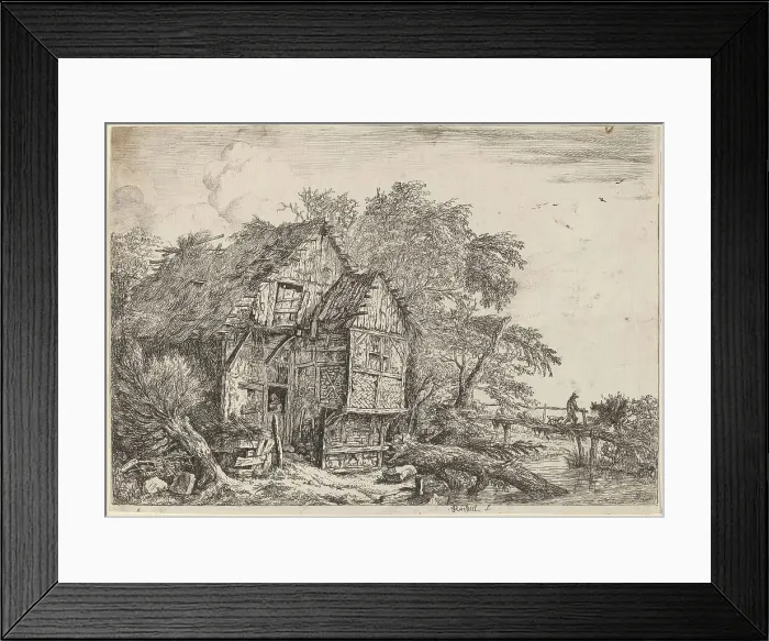 Framed Print : The Little Bridge, c. 1652. Creator: Jacob van Ruisdael Framed Print : The Little Bridge, c. 1652. Creator: Jacob van Ruisdael