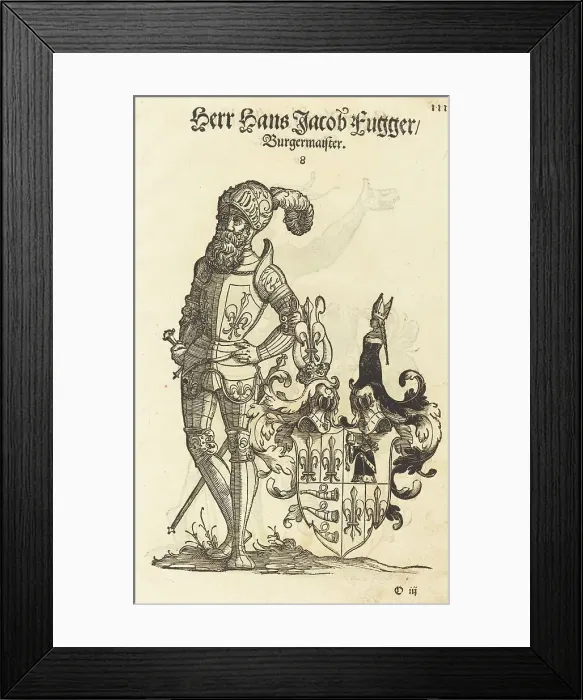 Framed Print : Page from Geschlechter Buch - Ausberg, 1550. Creator: Hans Weiditz Framed Print : Page from Geschlechter Buch - Ausberg, 1550. Creator: Hans Weiditz