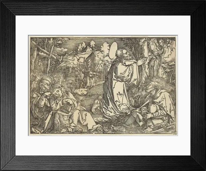 Framed Print : Christ on the Mount of Olives, c. 1522. Creator: Hans Weiditz Framed Print : Christ on the Mount of Olives, c. 1522. Creator: Hans Weiditz