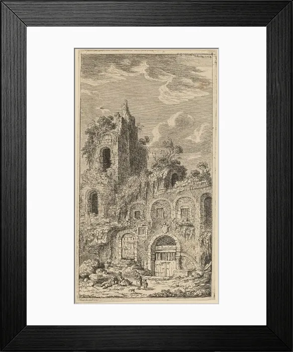 Framed Print : Fragment of the Old City Wall at San Giovanni Laterano, 1764. Creator: Franz Edmund Weirotter Framed Print : Fragment of the Old City Wall at San Giovanni Laterano, 1764. Creator: Franz Edmund Weirotter
