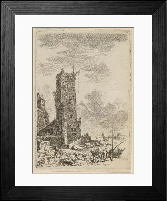Framed Print : Harbor at Livorno, c. 1764. Creator: Franz Edmund Weirotter Framed Print : Harbor at Livorno, c. 1764. Creator: Franz Edmund Weirotter