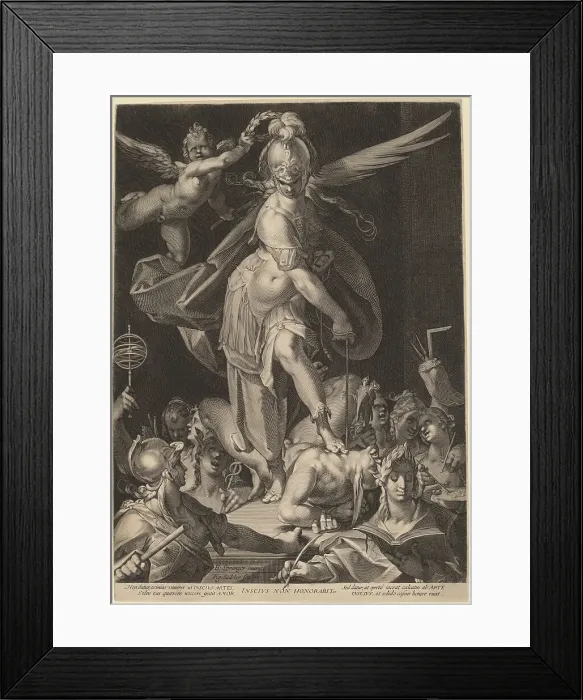 Framed Print : Wisdom Conquering Ignorance, c.1597. Creator: Aegidius Sadeler II Framed Print : Wisdom Conquering Ignorance, c.1597. Creator: Aegidius Sadeler II
