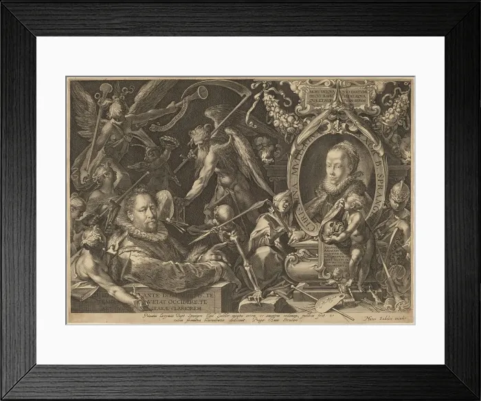 Framed Print : Bartholomaeus Spranger and his Late Wife Christina Muller, c. 1600. Creator: Aegidius Sadeler II Framed Print : Bartholomaeus Spranger and his Late Wife Christina Muller, c. 1600. Creator: Aegidius Sadeler II