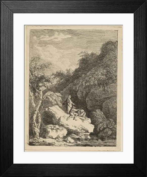 Framed Print : The Outskirts of Florence, on the Way to Rome, c. 1764. Creator: Franz Edmund Weirotter Framed Print : The Outskirts of Florence, on the Way to Rome, c. 1764. Creator: Franz Edmund Weirotter