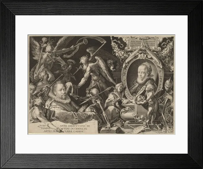 Framed Print : Bartholomaeus Spranger and his Late Wife Christina Muller, c. 1600. Creator: Aegidius Sadeler II Framed Print : Bartholomaeus Spranger and his Late Wife Christina Muller, c. 1600. Creator: Aegidius Sadeler II