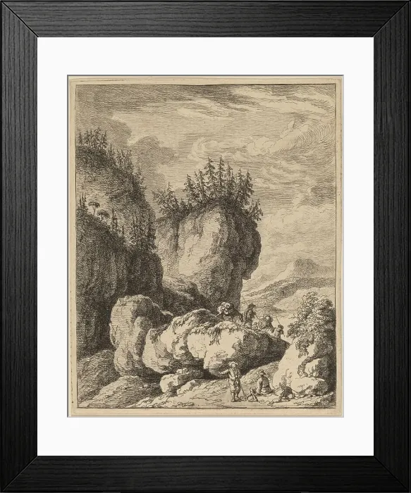 Framed Print : The Road Crossing Mount Praco, from Ricci to Genoa, c. 1764. Creator: Franz Edmund Weirotter Framed Print : The Road Crossing Mount Praco, from Ricci to Genoa, c. 1764. Creator: Franz Edmund Weirotter