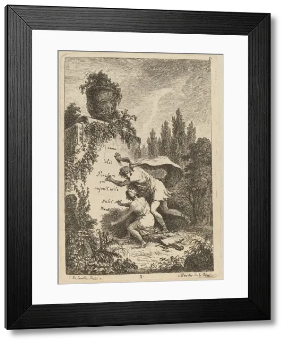 Framed Print : Nella Venuta in Roma: pl. 1, 1764. Creator: Franz Edmund Weirotter Framed Print : Nella Venuta in Roma: pl. 1, 1764. Creator: Franz Edmund Weirotter