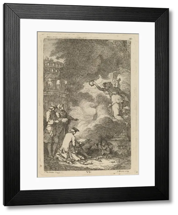 Framed Print : Nella Venuta in Roma: pl. 6, 1764. Creator: Franz Edmund Weirotter Framed Print : Nella Venuta in Roma: pl. 6, 1764. Creator: Franz Edmund Weirotter