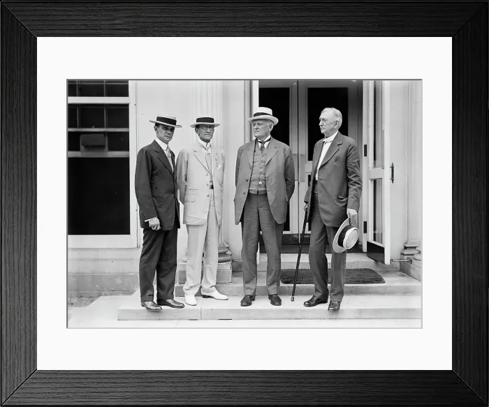 Framed Print : Kansas City Bankers, Charles S. Keith; R.A. Long; J.B. White; Sen. W.J. Stone of Mo. 1914. Creator: Harris & Ewing. Kansas City Bankers, Charles S. Keith; R.A. Long; J.B. White; Sen. W.J. Stone of Mo. 1914. Creator: Harris & Ewing Framed Print : Kansas City Bankers, Charles S. Keith; R.A. Long; J.B. White; Sen. W.J. Stone of Mo. 1914. Creator: Harris & Ewing. Kansas City Bankers, Charles S. Keith; R.A. Long; J.B. White; Sen. W.J. Stone of Mo. 1914. Creator: Harris & Ewing