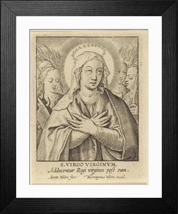 Framed Print : S. Virgo Virginum. Creator: Antonius Wierix Framed Print : S. Virgo Virginum. Creator: Antonius Wierix