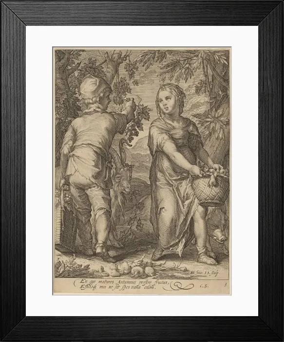 Framed Print : Autumn, 1601. Creator: Jan Saenredam Framed Print : Autumn, 1601. Creator: Jan Saenredam