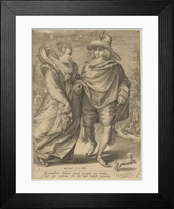 Framed Print : Winter, 1601. Creator: Jan Saenredam Framed Print : Winter, 1601. Creator: Jan Saenredam