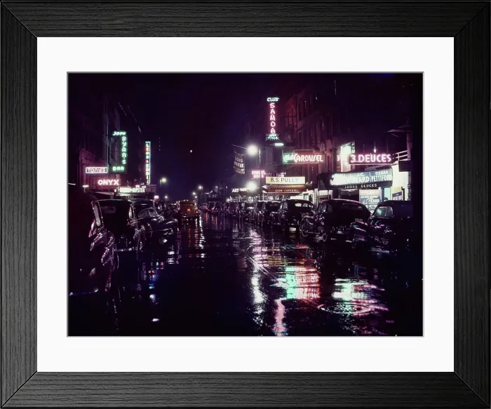 Framed Print : 52nd Street, New York, N.Y. ca. July 1948. Creator: William Paul Gottlieb