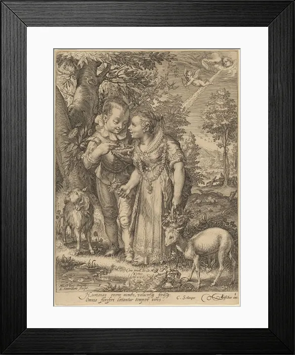 Framed Print : Spring, 1601. Creator: Jan Saenredam Framed Print : Spring, 1601. Creator: Jan Saenredam