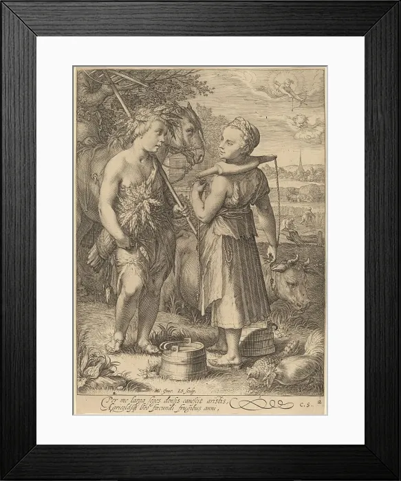 Framed Print : Summer, 1601. Creator: Jan Saenredam Framed Print : Summer, 1601. Creator: Jan Saenredam