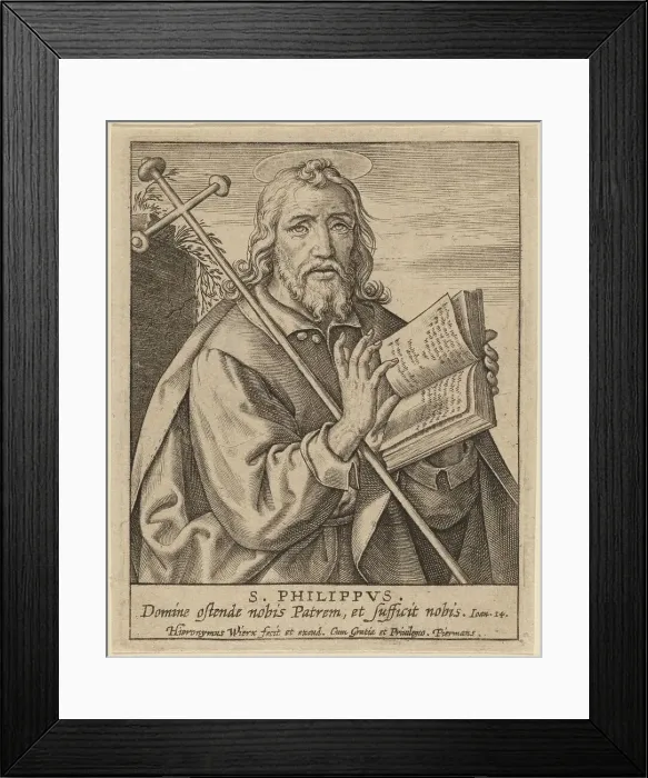 Framed Print : S. Philippus. Creator: Hieronymous Wierix