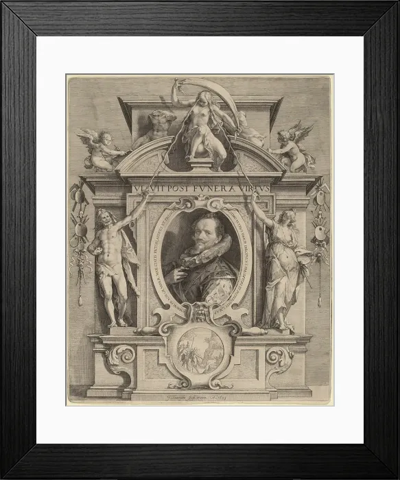 Framed Print : Hans van Aachen, 1601. Creator: Jan Saenredam Framed Print : Hans van Aachen, 1601. Creator: Jan Saenredam