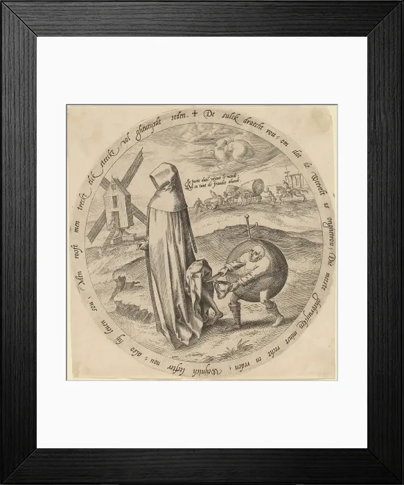 Framed Print : The Misanthrope Robbed by the World, c. 1568. Creator: Hieronymous Wierix Framed Print : The Misanthrope Robbed by the World, c. 1568. Creator: Hieronymous Wierix