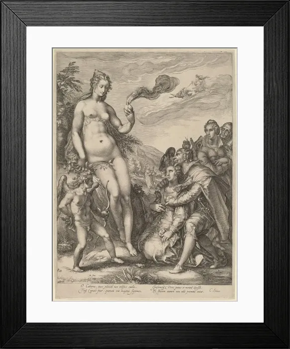 Framed Print : The Cult of Venus, 1596. Creator: Jan Saenredam Framed Print : The Cult of Venus, 1596. Creator: Jan Saenredam