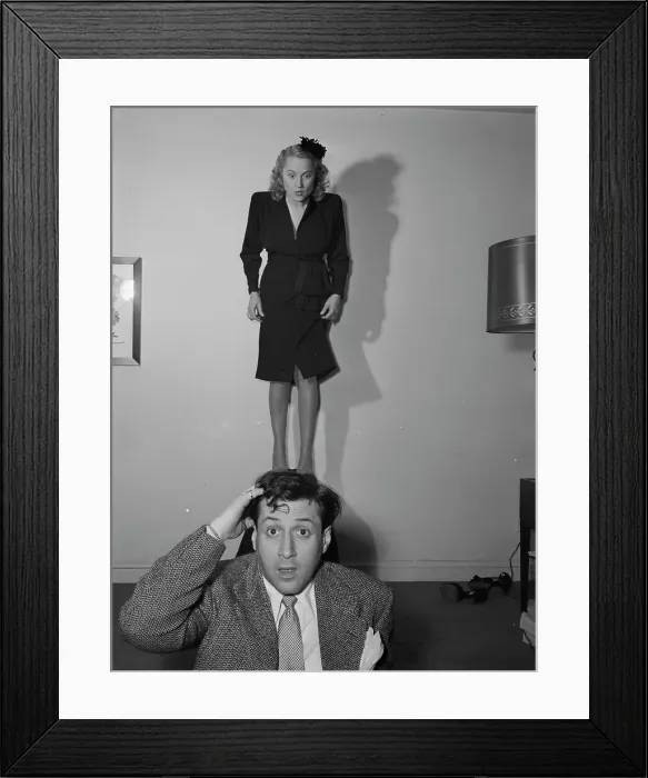 Framed Print : Portrait of Joan Brooks and Duke Niles, New York, N.Y. ca. Apr. 1947. Creator: William Paul Gottlieb Framed Print : Portrait of Joan Brooks and Duke Niles, New York, N.Y. ca. Apr. 1947. Creator: William Paul Gottlieb