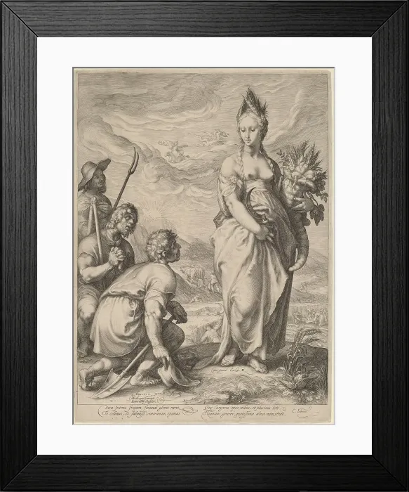 Framed Print : The Cult of Ceres, 1596. Creator: Jan Saenredam Framed Print : The Cult of Ceres, 1596. Creator: Jan Saenredam