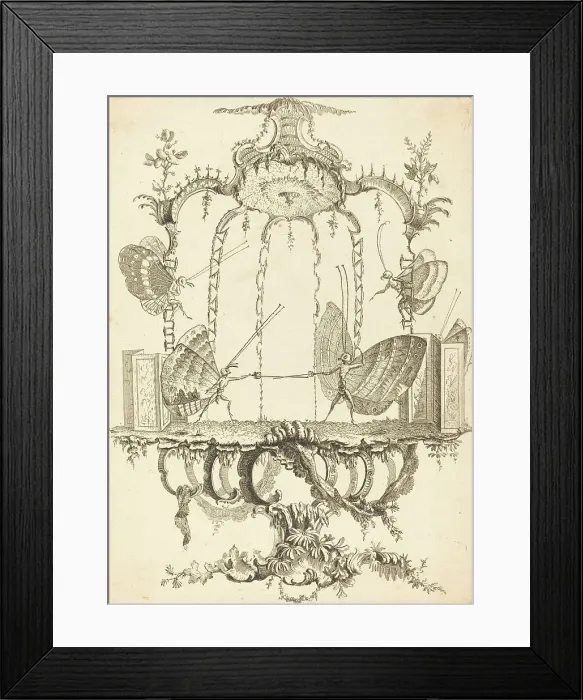 Framed Print : Le Duel, in or after 1756. Creator: Charles-Germain de Saint-Aubin Framed Print : Le Duel, in or after 1756. Creator: Charles-Germain de Saint-Aubin