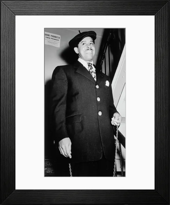 Framed Print : Portrait of Cab Calloway, Strand Theater, New York, N.Y. ca. Mar. 1947. Creator: William Paul Gottlieb Framed Print : Portrait of Cab Calloway, Strand Theater, New York, N.Y. ca. Mar. 1947. Creator: William Paul Gottlieb