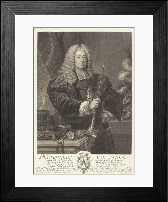 Framed Print : Johann von Erlach. Creator: Johann Georg Wille Framed Print : Johann von Erlach. Creator: Johann Georg Wille