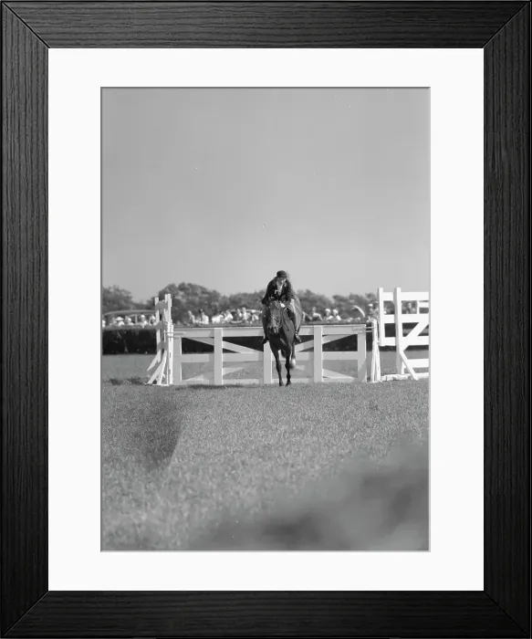 Framed Print : Horse show or show jumping event, between 1911 and 1942. Creator: Arnold Genthe Framed Print : Horse show or show jumping event, between 1911 and 1942. Creator: Arnold Genthe