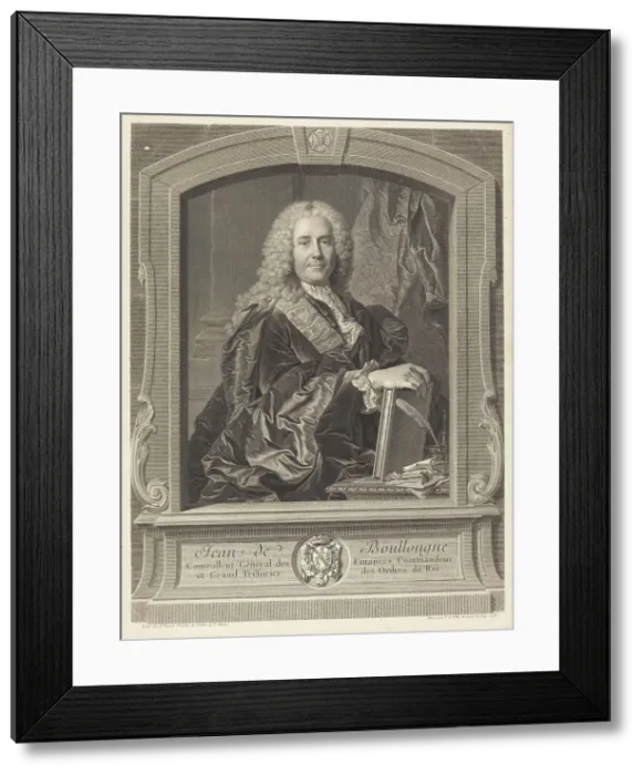 Framed Print : Jean de Boullongne, 1758. Creator: Johann Georg Wille Framed Print : Jean de Boullongne, 1758. Creator: Johann Georg Wille
