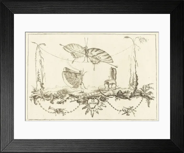 Framed Print : Le Bate, in or after 1756. Creator: Charles-Germain de Saint-Aubin Framed Print : Le Bate, in or after 1756. Creator: Charles-Germain de Saint-Aubin