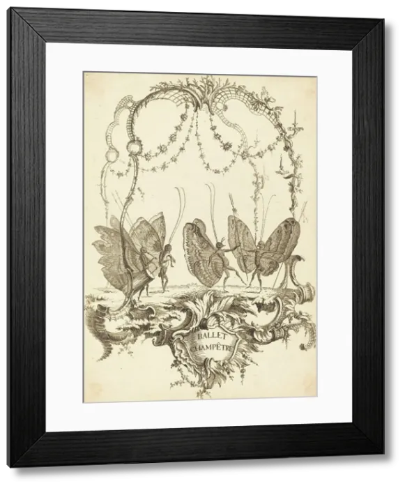 Framed Print : Ballet Champêtre, in or after 1756. Creator: Charles-Germain de Saint-Aubin Framed Print : Ballet Champêtre, in or after 1756. Creator: Charles-Germain de Saint-Aubin
