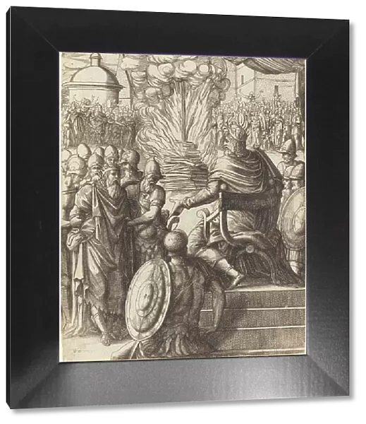 Heraclius Sentencing the Tyrant Phocas. Creator: Pierre Woeiriot