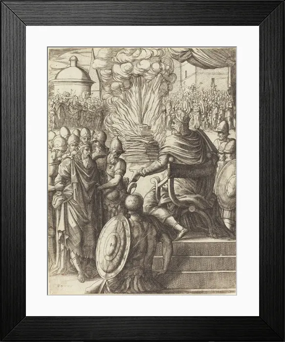 Framed Print : Heraclius Sentencing the Tyrant Phocas. Creator: Pierre Woeiriot Framed Print : Heraclius Sentencing the Tyrant Phocas. Creator: Pierre Woeiriot