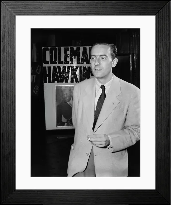 Framed Print : Portrait of Charles Delaunay, 52nd Street, New York, N.Y. ca. Oct. 1946. Creator: William Paul Gottlieb Framed Print : Portrait of Charles Delaunay, 52nd Street, New York, N.Y. ca. Oct. 1946. Creator: William Paul Gottlieb