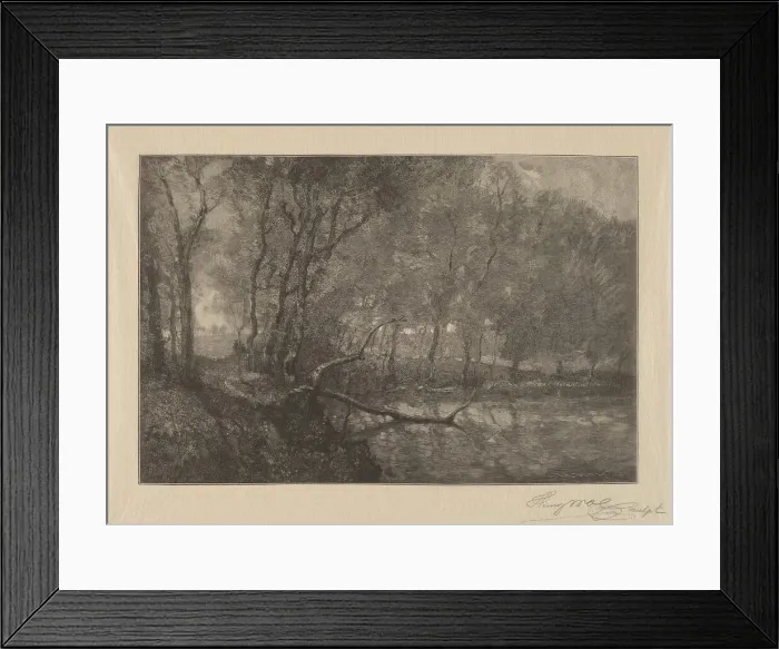 Framed Print : The Mill Pond, 1902. Creator: Henry Wolf Framed Print : The Mill Pond, 1902. Creator: Henry Wolf