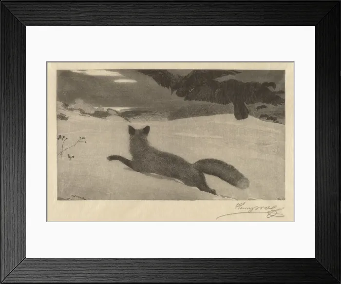 Framed Print : Winter, the Fox Hunt. Creator: Henry Wolf Framed Print : Winter, the Fox Hunt. Creator: Henry Wolf