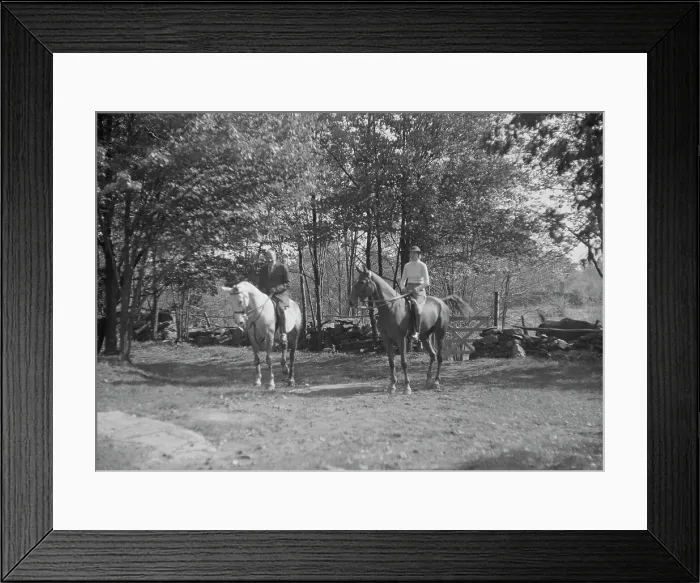 Framed Print : Rothbart, Albert, Mr. on horseback, with unidentified woman on horseback, between 1920 and 1935. Creator: Arnold Genthe Framed Print : Rothbart, Albert, Mr. on horseback, with unidentified woman on horseback, between 1920 and 1935. Creator: Arnold Genthe